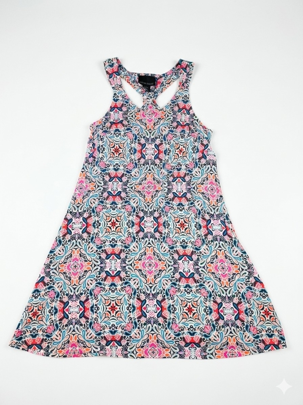 Cynthia Rowley Pink & Blue Mosaic Racerback Sundress